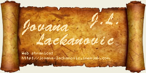 Jovana Lackanović vizit kartica